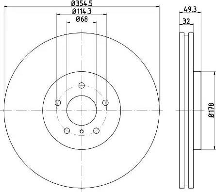 HELLA 8DD 355 120-391 - Disque de frein cwaw.fr