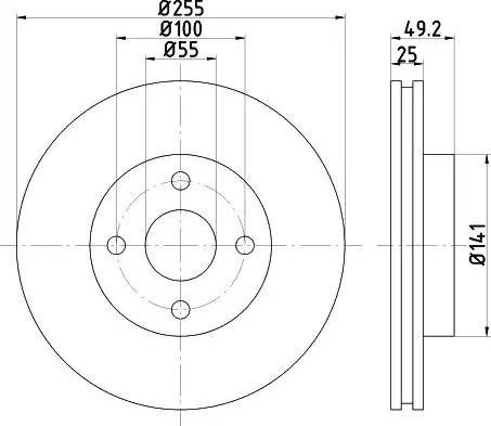 HELLA 8DD 355 120-261 - Disque de frein cwaw.fr