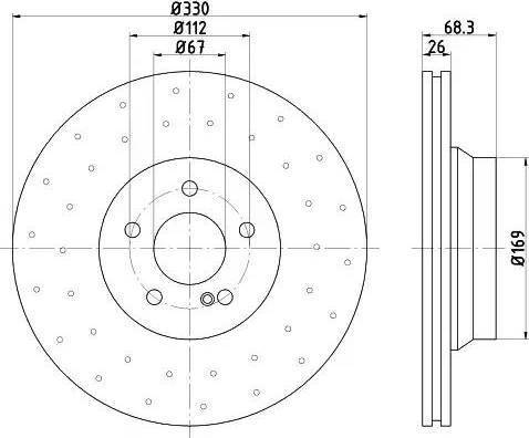 HELLA 8DD 355 121-681 - Disque de frein cwaw.fr