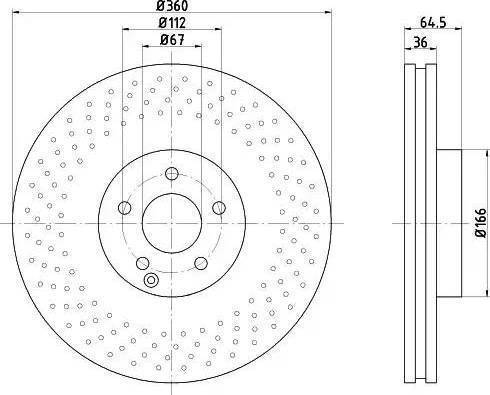 HELLA 8DD 355 121-061 - Disque de frein cwaw.fr