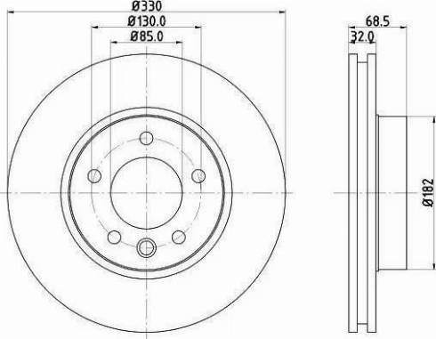 HELLA 8DD 355 121-081 - Disque de frein cwaw.fr