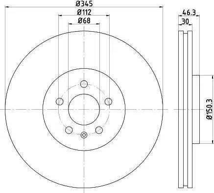 HELLA 8DD 355 112-381 - Disque de frein cwaw.fr