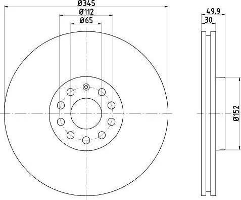 HELLA 8DD 355 121-271 - Disque de frein cwaw.fr