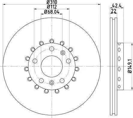 HELLA 8DD 355 121-751 - Disque de frein cwaw.fr