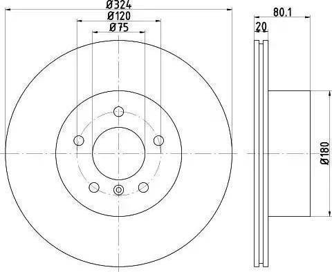 HELLA 8DD 355 121-761 - Disque de frein cwaw.fr