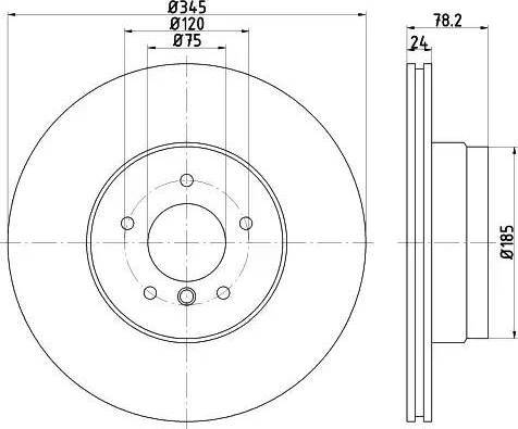 HELLA 8DD 355 121-781 - Disque de frein cwaw.fr