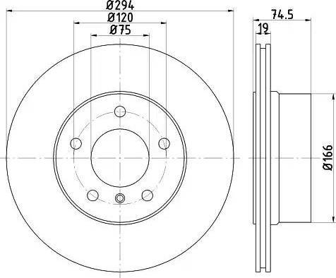 HELLA 8DD 355 112-661 - Disque de frein cwaw.fr