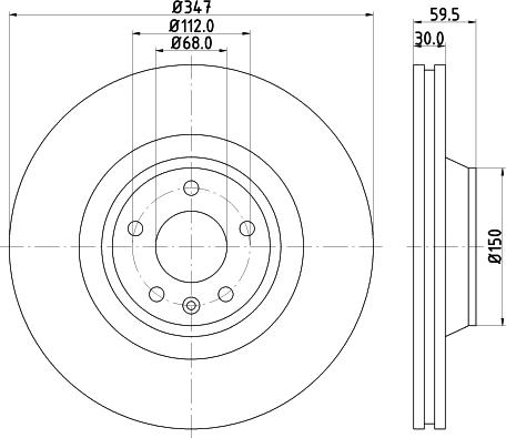 HELLA 8DD 355 128-311 - Disque de frein cwaw.fr