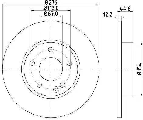 HELLA 8DD 355 111-041 - Disque de frein cwaw.fr