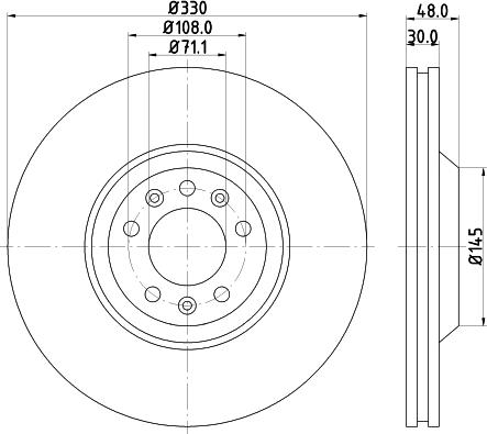 HELLA 8DD 355 128-221 - Disque de frein cwaw.fr