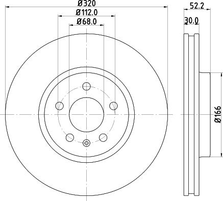 HELLA 8DD 355 128-721 - Disque de frein cwaw.fr