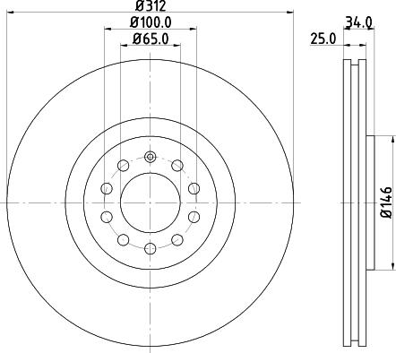 HELLA 8DD 355 123-941 - Disque de frein cwaw.fr