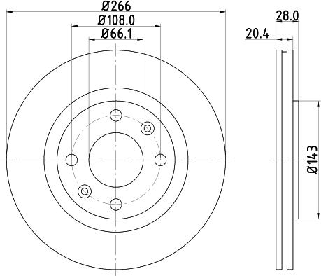 HELLA 8DD 355 123-961 - Disque de frein cwaw.fr