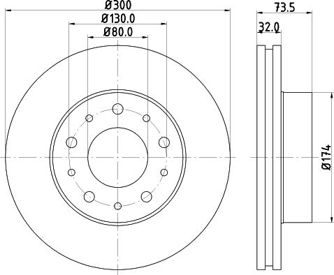 HELLA 8DD 355 123-901 - Disque de frein cwaw.fr