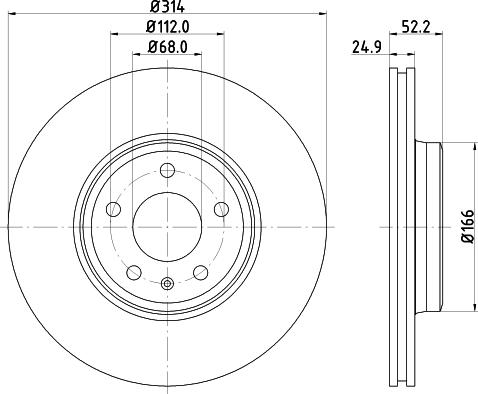 HELLA 8DD 355 123-931 - Disque de frein cwaw.fr