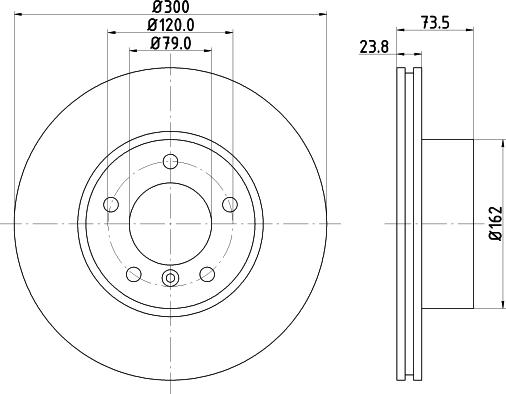 HELLA 8DD 355 123-581 - Disque de frein cwaw.fr