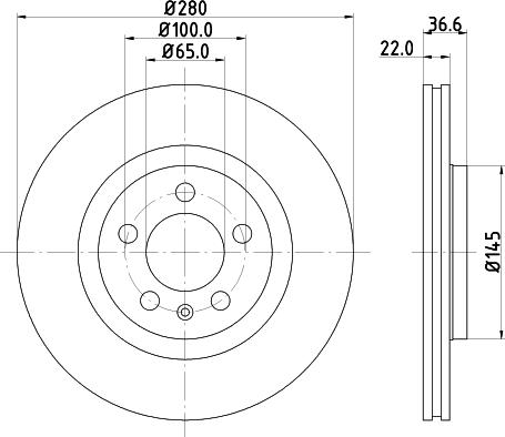 HELLA 8DD 355 123-521 - Disque de frein cwaw.fr