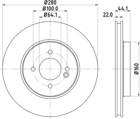 HELLA 8DD 355 123-571 - Disque de frein cwaw.fr