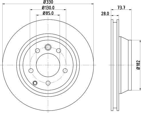 HELLA 8DD 355 123-691 - Disque de frein cwaw.fr