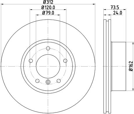 HELLA 8DD 355 123-661 - Disque de frein cwaw.fr