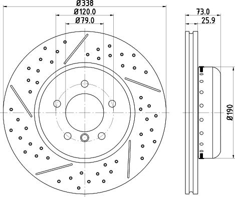 HELLA 8DD 355 123-041 - Disque de frein cwaw.fr