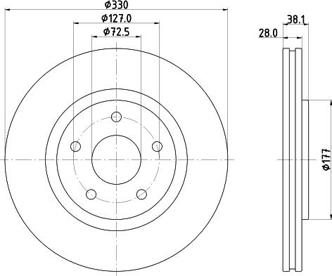 HELLA 8DD 355 123-151 - Disque de frein cwaw.fr