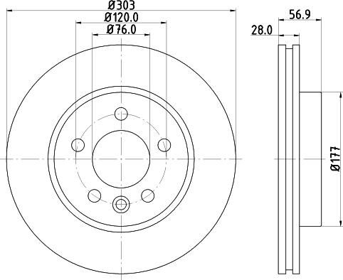 HELLA 8DD 355 123-801 - Disque de frein cwaw.fr