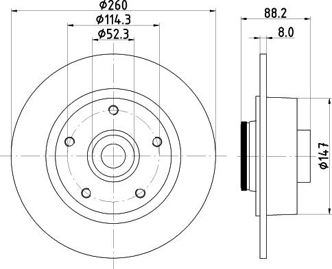 HELLA 8DD 355 123-341 - Disque de frein cwaw.fr