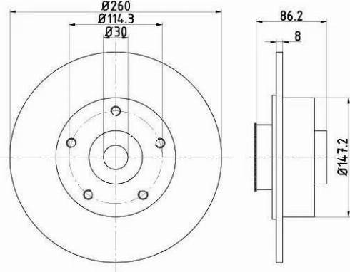 HELLA 8DD 355 120-081 - Disque de frein cwaw.fr