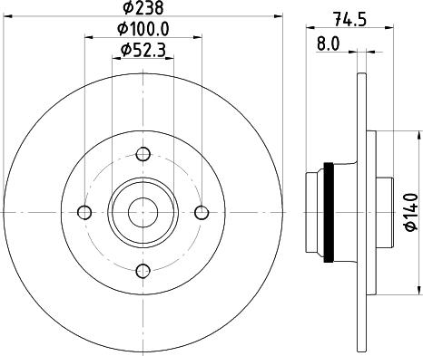 HELLA 8DD 355 123-351 - Disque de frein cwaw.fr