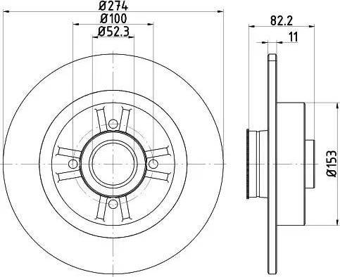 HELLA 8DD 355 116-861 - Disque de frein cwaw.fr