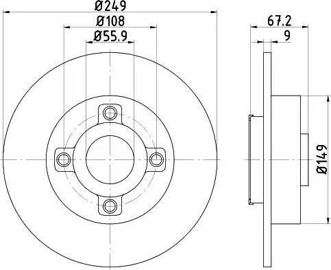 HELLA 8DD 355 111-331 - Disque de frein cwaw.fr