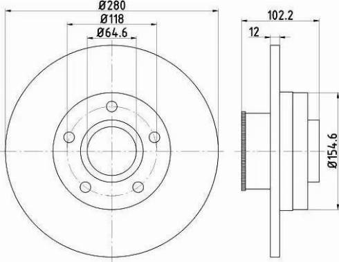 HELLA 8DD 355 113-401 - Disque de frein cwaw.fr