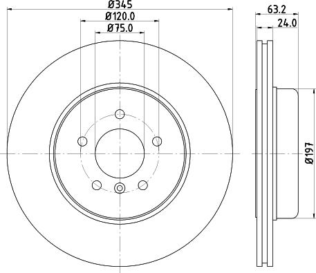 HELLA 8DD 355 123-231 - Disque de frein cwaw.fr