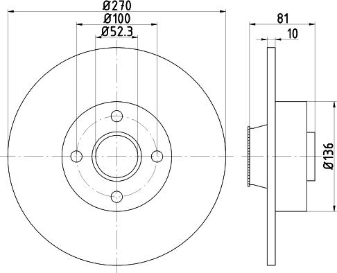 HELLA 8DD 355 123-271 - Disque de frein cwaw.fr