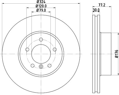 HELLA 8DD 355 123-791 - Disque de frein cwaw.fr