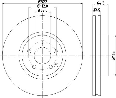 HELLA 8DD 355 122-952 - Disque de frein cwaw.fr