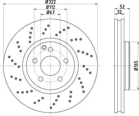 HELLA 8DD 355 122-921 - Disque de frein cwaw.fr