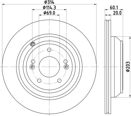 HELLA 8DD 355 122-581 - Disque de frein cwaw.fr