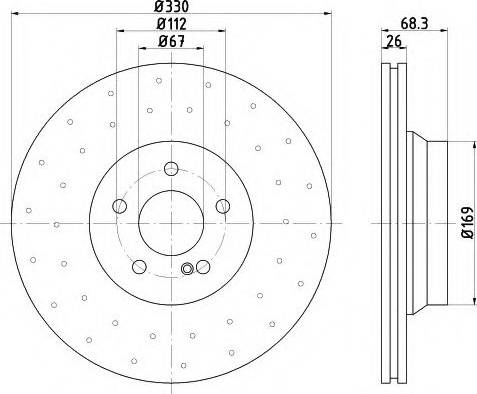 HELLA 8DD 355 122-572 - Disque de frein cwaw.fr