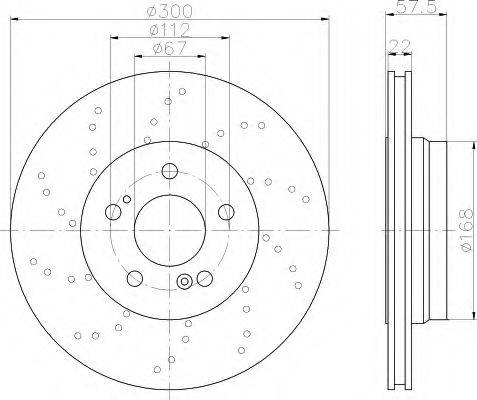 HELLA 8DD 355 122-672 - Disque de frein cwaw.fr