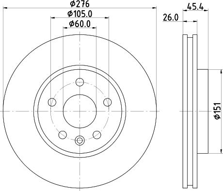 HELLA 8DD 355 122-841 - Disque de frein cwaw.fr