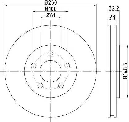 HELLA 8DD 355 122-381 - Disque de frein cwaw.fr