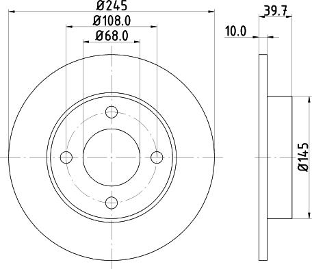 HELLA 8DD 355 122-372 - Disque de frein cwaw.fr