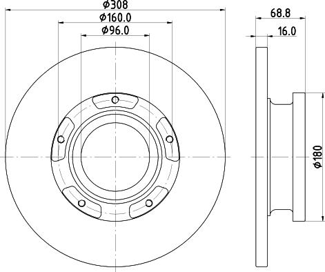 HELLA 8DD 355 122-761 - Disque de frein cwaw.fr