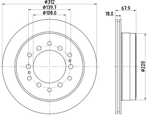 HELLA 8DD 355 122-711 - Disque de frein cwaw.fr