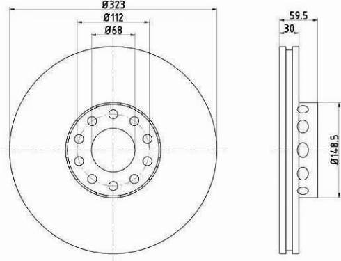 HELLA 8DD 355 106-701 - Disque de frein cwaw.fr