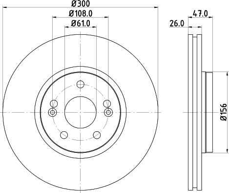 HELLA 8DD 355 127-871 - Disque de frein cwaw.fr