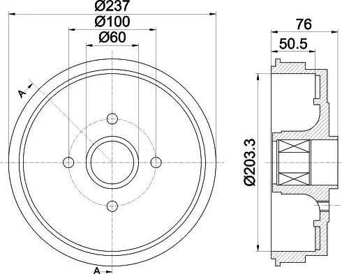 HELLA 8DT 355 300-971 - Tambour de frein cwaw.fr