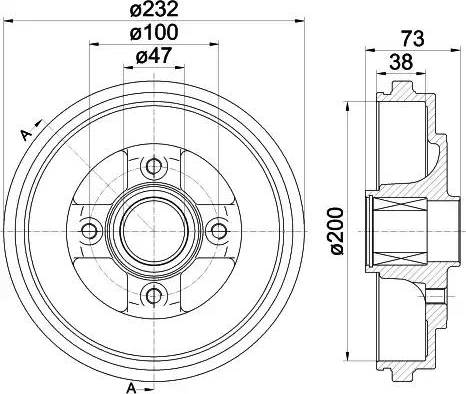 HELLA 8DT 355 300-691 - Tambour de frein cwaw.fr